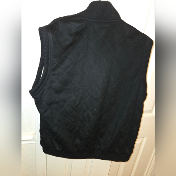 Men's Loro Piana Black Cashmere Quilted Vest - Picture 4 of 8